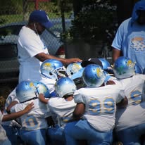 Football team huddle