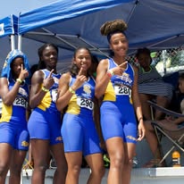 Track team celebration
